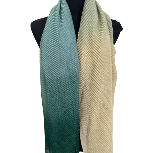 Aqua & Beige Scarf