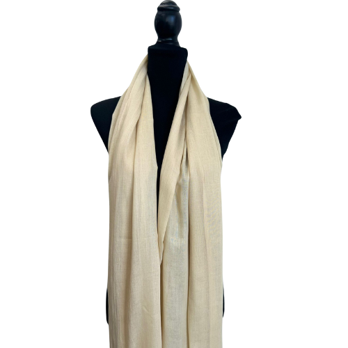 White Plain Soft Scarf