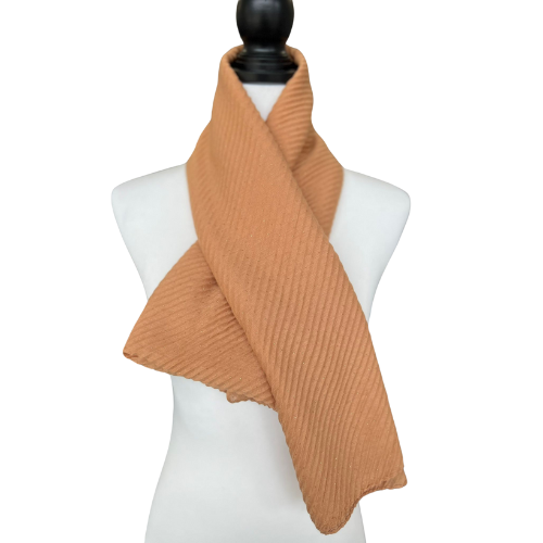 Peach Crushed Polyester Scarf