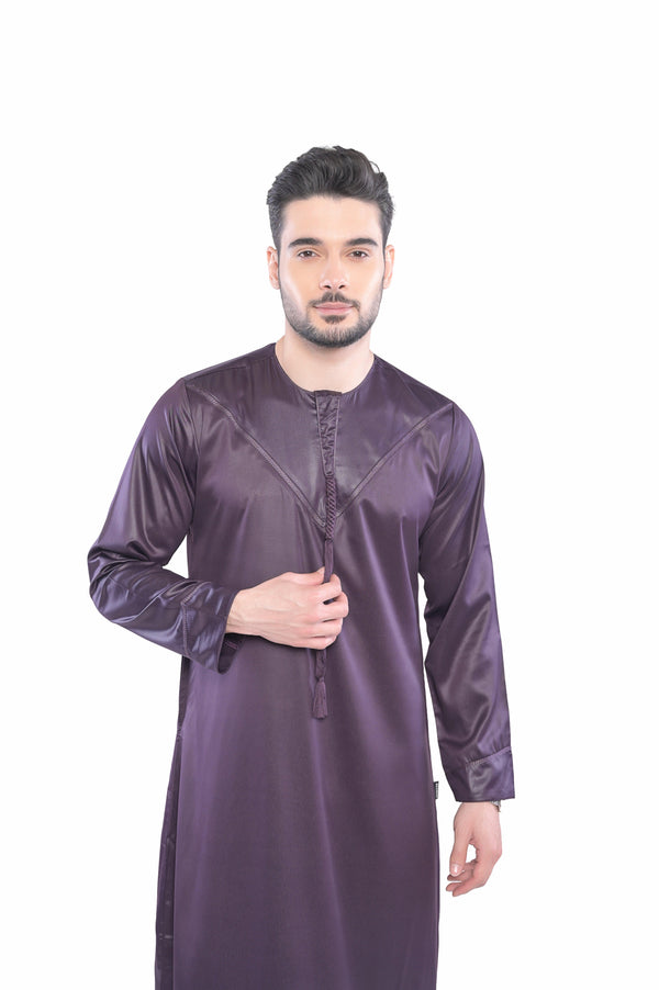 Boufal Emrati Thobe Wine (Purple) Men